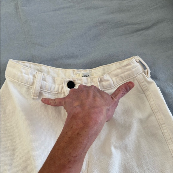 OZMA High Rise Trouser Pant 100% Cotton, size 25, Off-White-Flawed - Picture 14 of 15